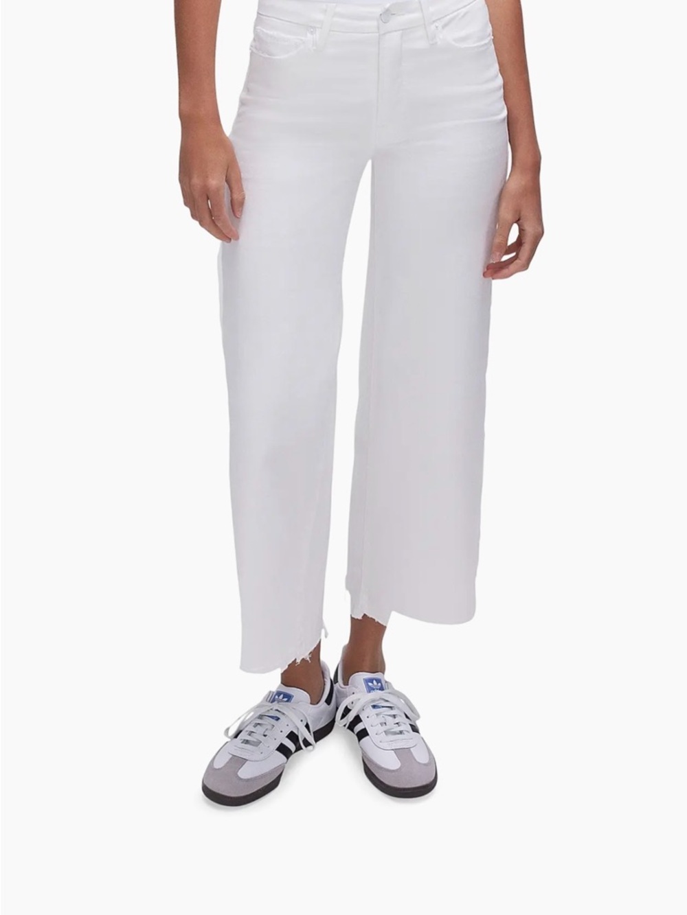 White Good American Good Waist Palazzo Crop